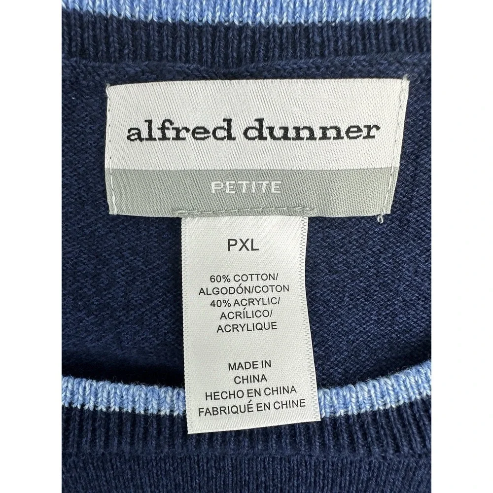 Alfred Dunner Women's Petite Striped Sweater with Removable Necklace Size PXL NW - Picture 9 of 12
